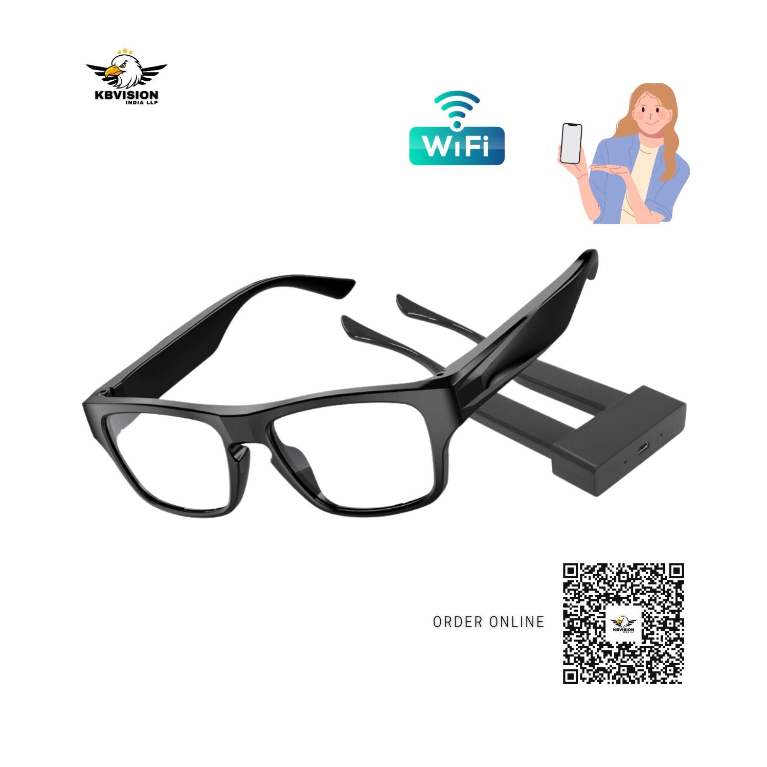 Spy WiFi Eye Glass Goggles Secret Audio Video Recorder Spy WiFi Eye Glass Goggles Secret Audio Video Recorder